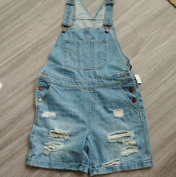 life in progress Denim - Adorable Life in Progress Distressed Overalls